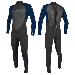 Гидрокостюм мужской длинный O'Neill REACTOR-2 3/2 BACK ZIP FULL BLACK/ABYSS S21