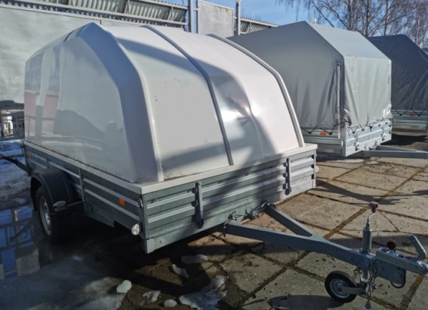 Прицеп для снегоходов, квадроциклов и других грузов МЗСА 817717.012 с крышкой