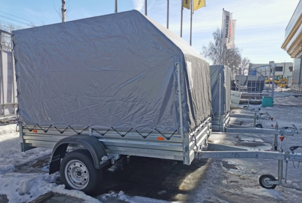 Прицеп для снегоходов, квадроциклов и других грузов МЗСА 817717.012 с тентом